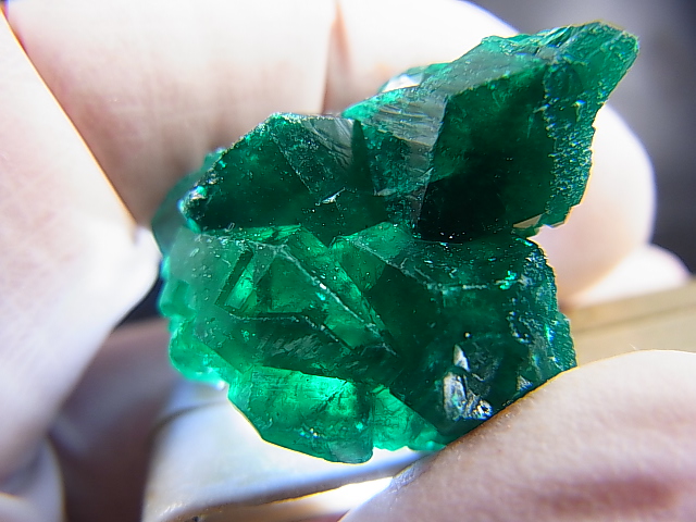 画像: コンゴ産ダイオプテーズ原石（大粒結晶） 7.7g