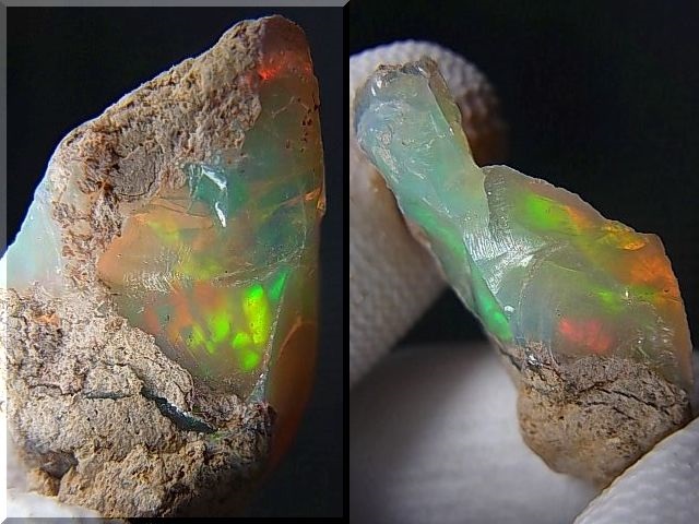 画像: エチオピアンオパール原石（ハニカム模様あり） 19.2カラット