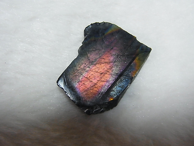 画像: フィンランド・ユレマー産スペクトロライト（パープルヴィオラミックス＆シルバー）研磨スライス 4.1g