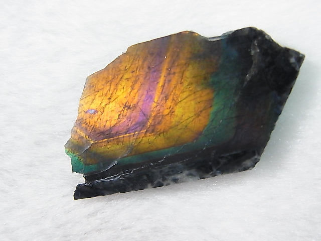 画像: フィンランド・ユレマー産スペクトロライト（パープルヴィオラミックス）研磨スライス 8.8g