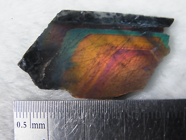 画像: フィンランド・ユレマー産スペクトロライト（パープルヴィオラミックス）研磨スライス 8.8g