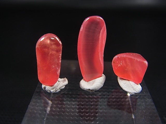 画像: アルゼンチン産クリアロードクロサイト（SA）研磨原石 3点セット トータル 3.1g