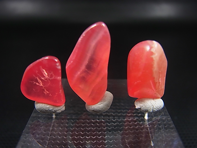 画像: アルゼンチン産クリアロードクロサイト（SA）研磨原石 3点セット トータル 4.7g