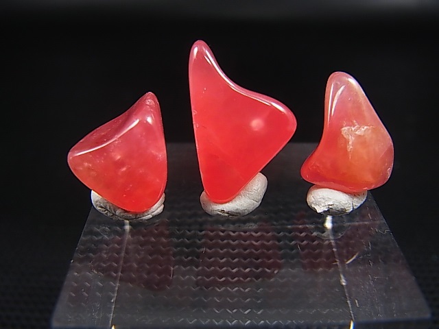 画像: アルゼンチン産クリアロードクロサイト（SA）研磨原石 3点セット トータル 4.7g