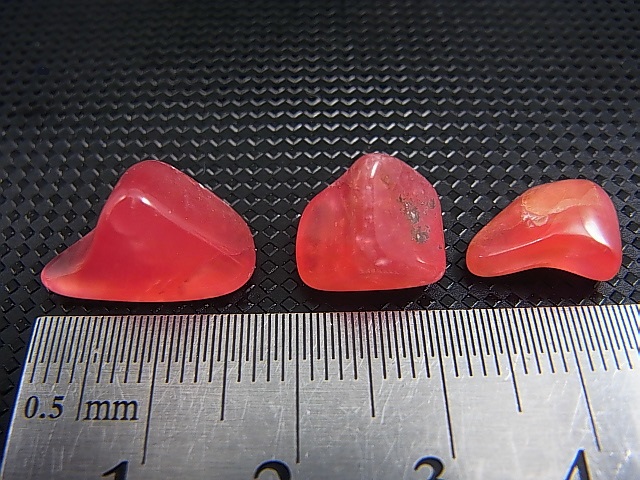 画像: アルゼンチン産クリアロードクロサイト（SA）研磨原石 3点セット トータル 4.7g