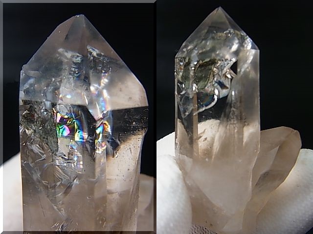 画像: ノルウェー産クリア水晶（ヘマタイト/針状ルチル入り） 25.1g