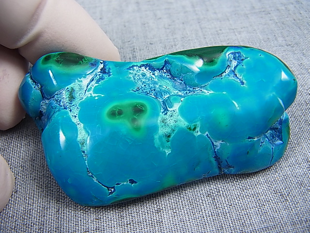 画像: コンゴ産アズルマラカイト研磨原石 32.8g