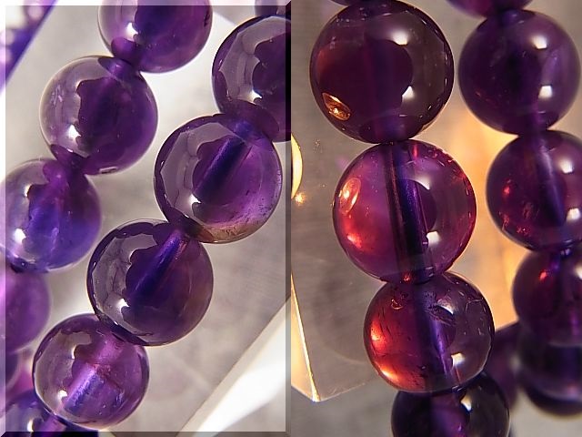 【MK*】ザンビア産バイカラーアメジストのゴムブレスレット MK*】ザンビア産バイカラーアメジストのゴムブレスレット 【MK