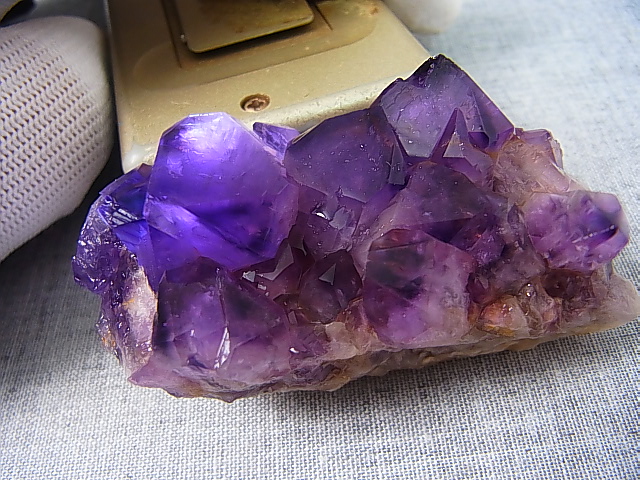 レア♡コンゴ産アメジストポイントクラスターNo.1275 コンゴ産カラーシフト/ディープカラーアメジストクラスター