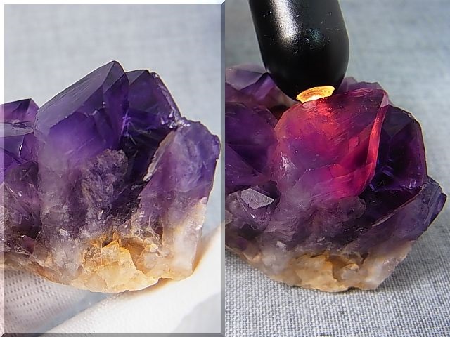 レア♡コンゴ産アメジストポイントクラスターNo.1275 コンゴ産カラーシフト/ディープカラーアメジストクラスター