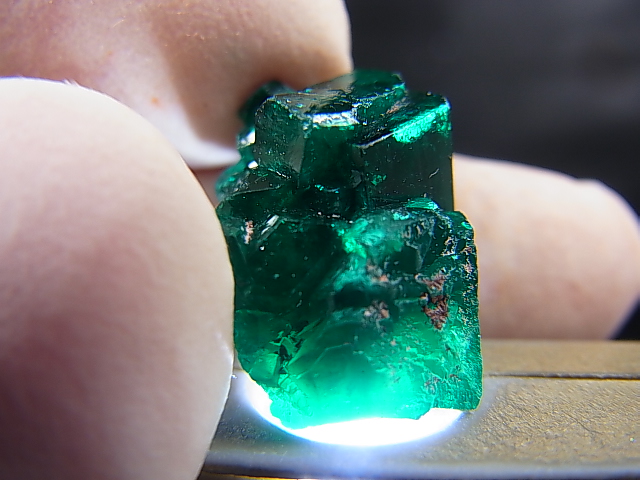 コンゴ産 ダイオプテーズ原石 コンゴ産ダイオプテーズ 24.371ct原石