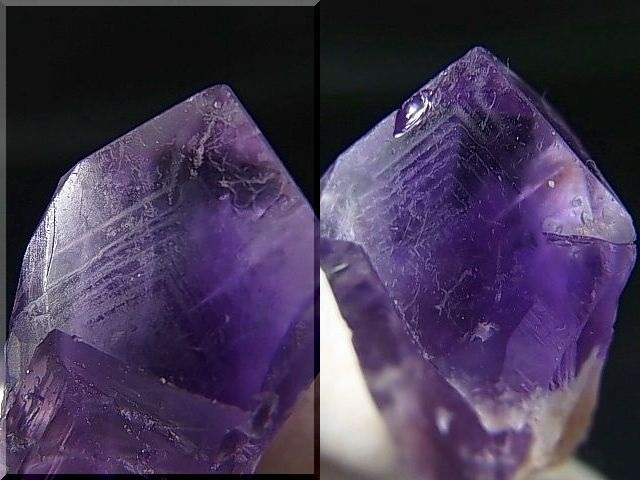 画像: ブラジル産ゾーニング着きアメジストポイント 3点セット トータル 80.5g