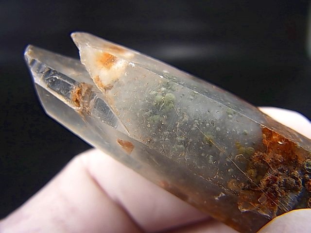 画像: 尾平産まりも＆ファントム水晶ポイント（インターフェレンス型） 29.5g