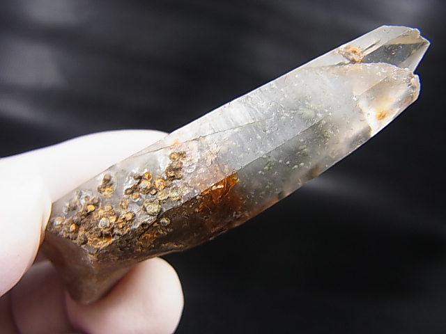 画像: 尾平産まりも＆ファントム水晶ポイント（インターフェレンス型） 29.5g