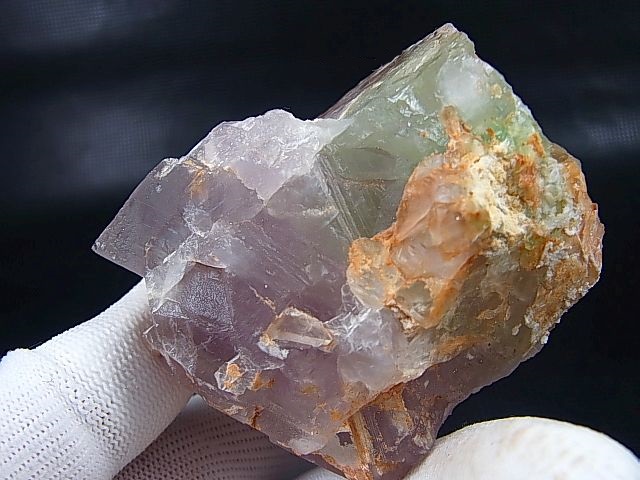 画像: ベトナム産八面体ライトピンク/グリーンフローライト原石 271.7g