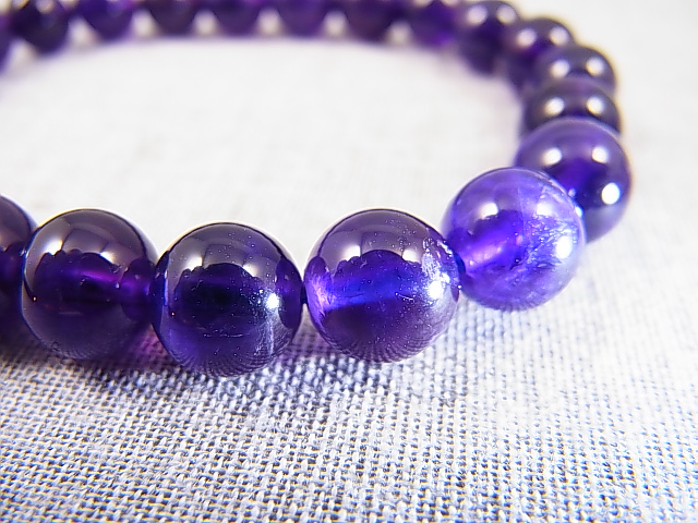 画像: ザンビア産カラーシフト/ディープカラーアメジスト粒売りビーズ 7.5mm平均