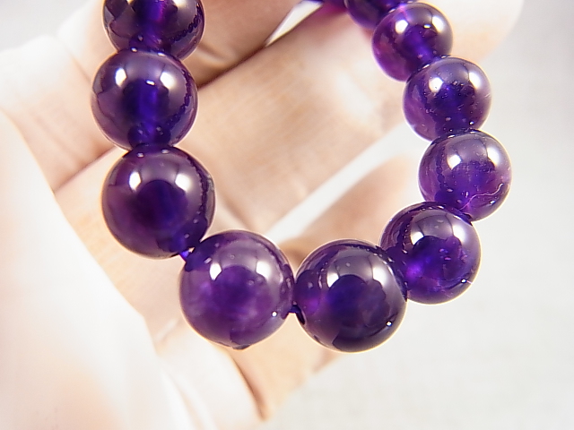 画像: ザンビア産カラーシフト/ディープカラーアメジスト粒売りビーズ 7.5mm平均
