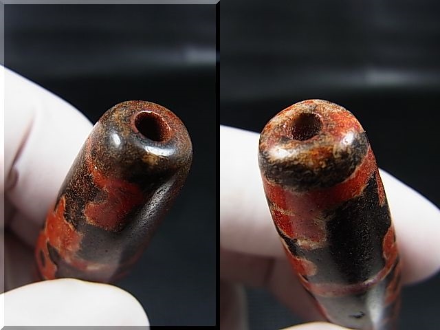 画像: ヴィンテージ：「赤蓮師法器」西蔵（チベット）天珠 直径約13.5×54.5mm