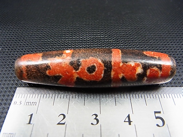 ヴィンテージ：「赤蓮師法器」西蔵（チベット）天珠 直径約13.5