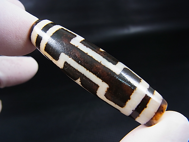 画像: 「平安十字佛」現代天珠 直径約13×48.5mm