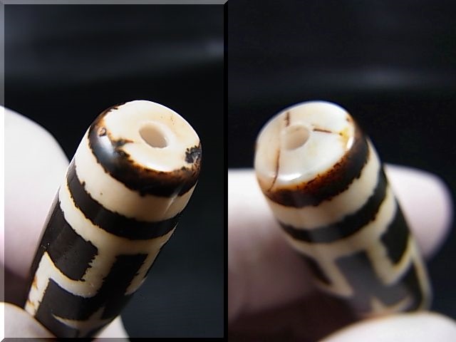 画像: 「平安十字佛」現代天珠 直径約13×48.5mm