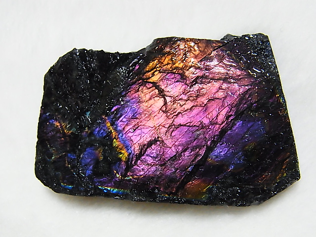 画像: フィンランド・ユレマー産スペクトロライト（パープルヴィオラミックス＆ブルーマトリクス）研磨スライス（片面研磨） 32.8g