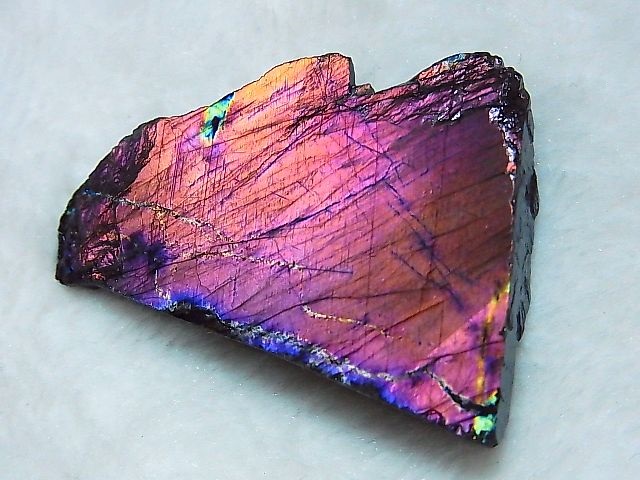 画像: フィンランド・ユレマー産スペクトロライト（パープルヴィオラ）研磨スライス 21.1g