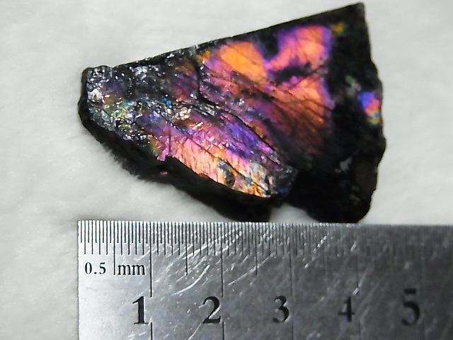 画像: フィンランド・ユレマー産スペクトロライト（パープルヴィオラ）研磨スライス 21.1g