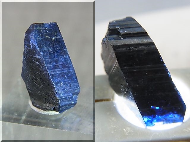 画像: ノルウェー産アナテース原石結晶（ブルー透過/照射） 1.7g