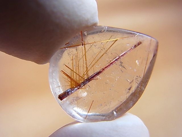 画像2: ブラジル・バイーア州産ゴールドルチル水晶研磨タンブル 2.8g