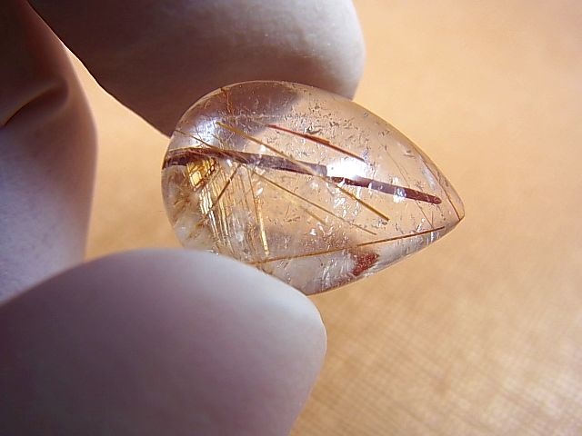 画像: ブラジル・バイーア州産ゴールドルチル水晶研磨タンブル 2.8g