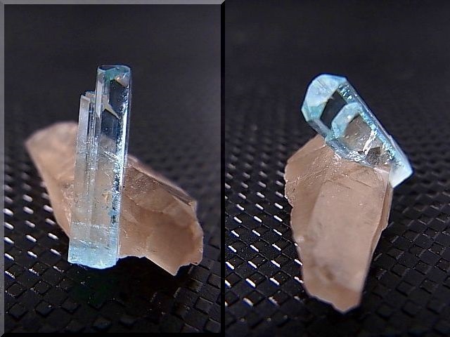 画像: ベトナム・タインホア産アクアマリン付きスモーキー水晶 1.4g
