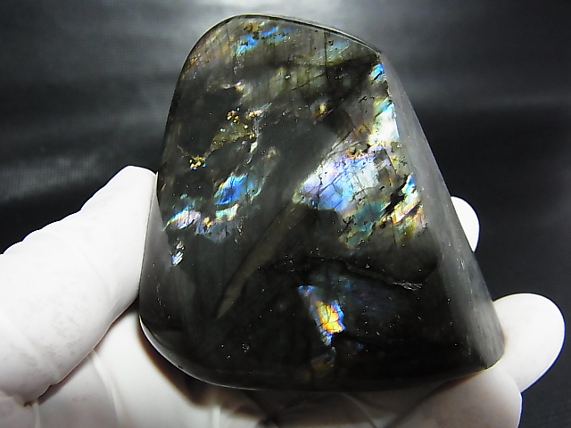 画像: マダガスカル産ラブラドライト研磨原石（パープルピンク＆ブルー） 272.6g