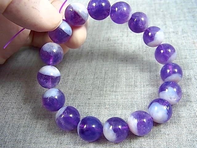 画像: 南アフリカ産シェブロン（ケープ）アメジスト粒売りビーズ 12.5mm平均