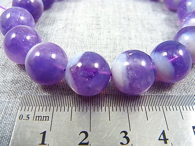 画像: 南アフリカ産シェブロン（ケープ）アメジスト粒売りビーズ 12.5mm平均