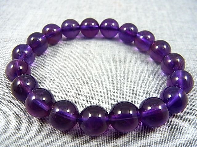 画像: ザンビア産カラーシフト/ディープカラーアメジスト粒売りビーズ 10mm平均