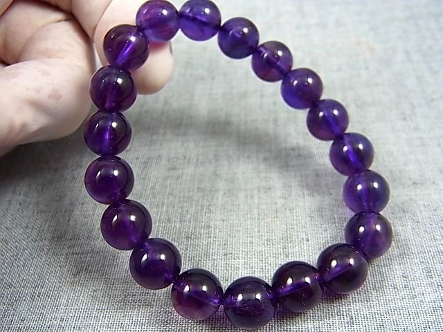 画像: ザンビア産カラーシフト/ディープカラーアメジスト粒売りビーズ 10mm平均