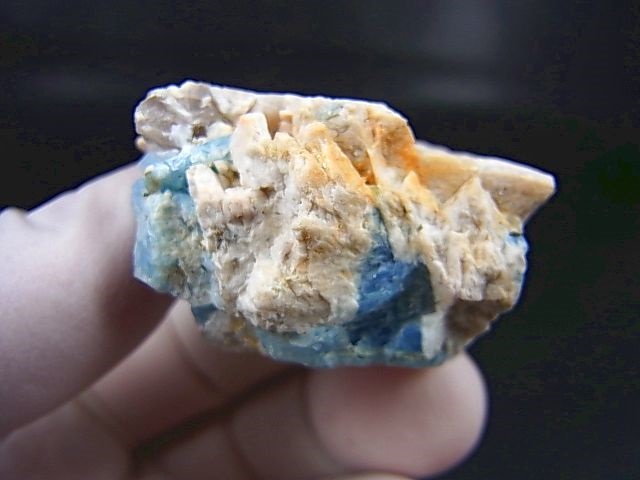 画像: ベトナム・タインホア産アクアマリン/長石/バイオタイト原石（マッシブ） 30.0g