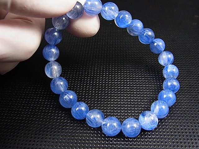 画像: ブラジル産ブルーカイヤナイトシリカ粒売りビーズ 8.5mm平均