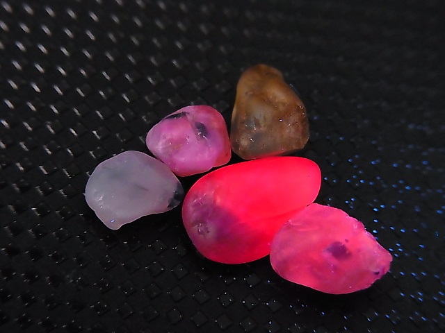 画像2: ベトナムLuc Yen産バイカラーシルキーサファイア原石（自然研磨） 5点セット トータル 9.7カラット