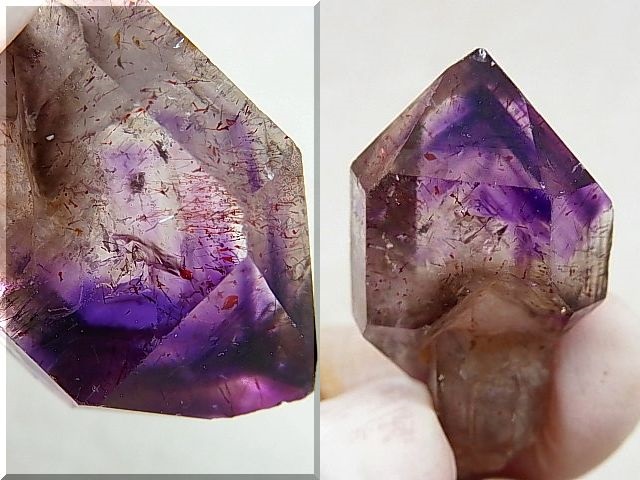 画像: ジンバブエ産シャンガーンアメジスト原石（エレスチャル/セプター/水入り） 17.0g