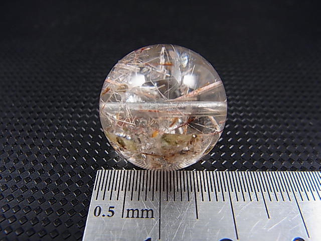 画像: ブラジル産水晶（チューブインクルージョン）粒売りビーズ 18.5mm