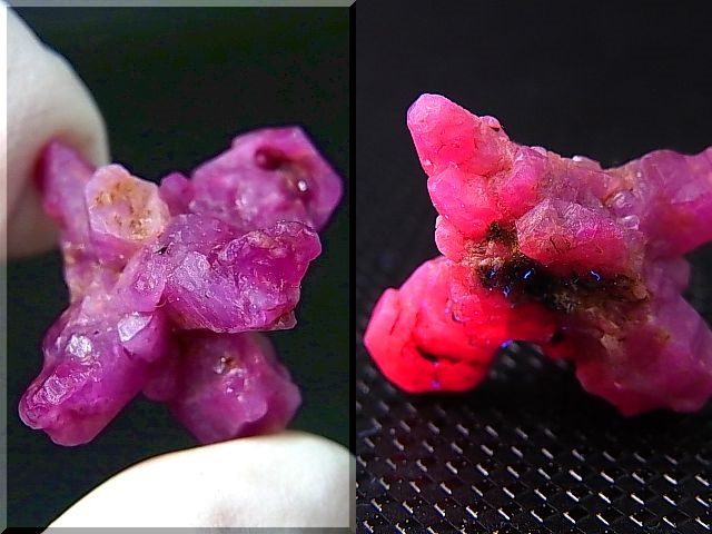 画像: ベトナムLuc Yen産ルビー（犬牙型多連晶）クラスター 27.7カラット