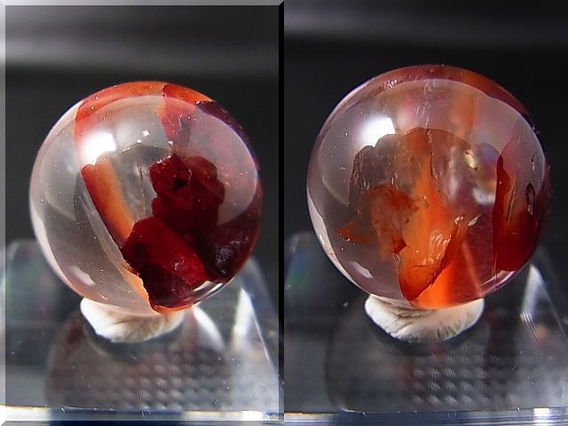 画像: ブラジル・ミナスジェライス州産リモナイトイン「オーロラ」水晶丸玉 17mm