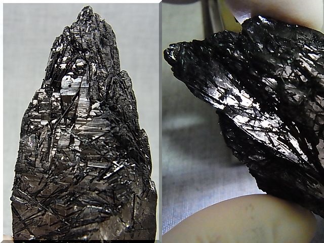 画像: ベトナム・タインホア産インターフェレンス（ブラックトルマリン浸食）カテドラル水晶 169.0g