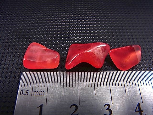 画像: アルゼンチン産クリアロードクロサイト（SA）研磨原石 3点セット トータル 3.8g