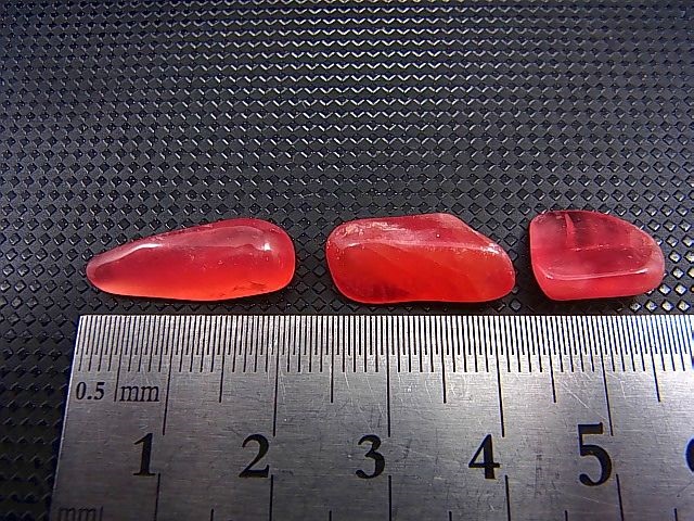 画像: アルゼンチン産クリアロードクロサイト（SA）研磨原石 3点セット トータル 4.5g