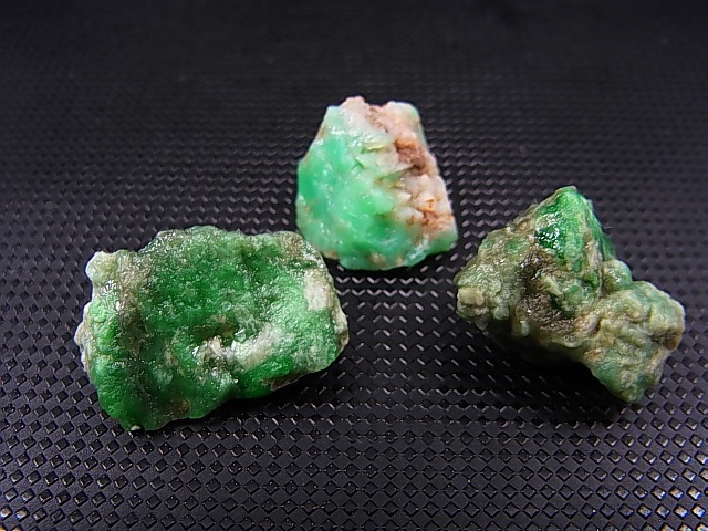 画像: タンザニア産クリソプレーズ原石 3点セット トータル 16.1g
