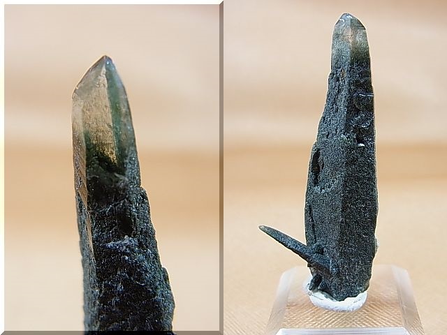 画像: ガネーシュヒマール・リー産クローライト入りレーザーポイント水晶（貫入り） 7.5g