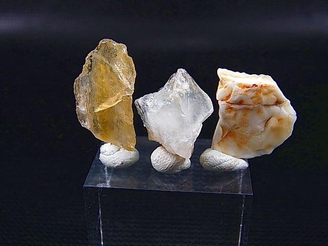 画像: Hokkaidoite北海道然別湖産蛍光オパール原石 3点セット トータル 3.6g